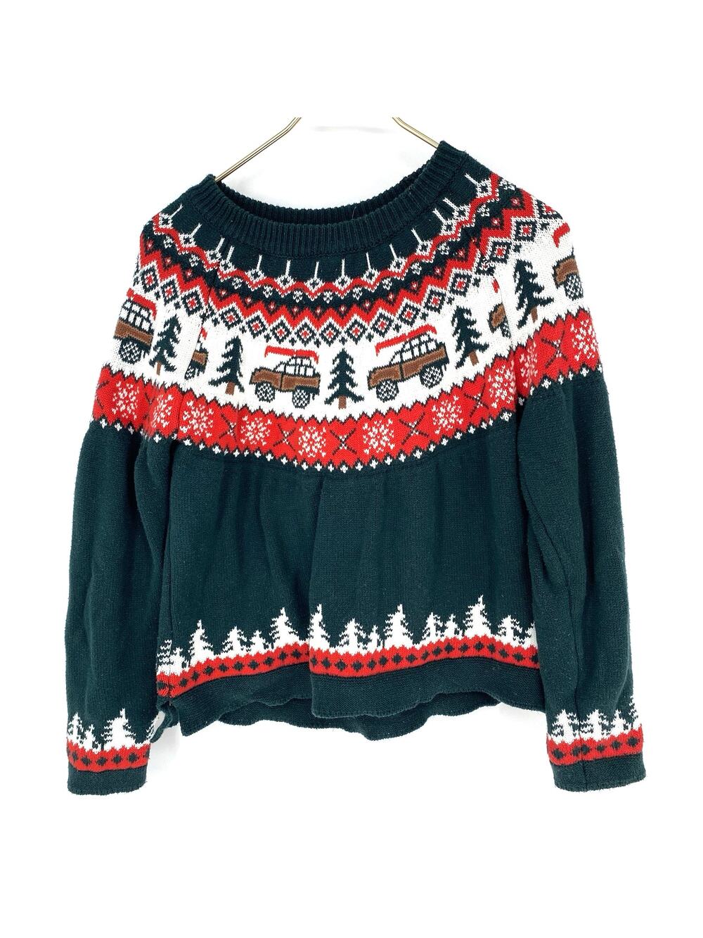 ModCloth Christmas Sweater Griswold Wagon Fair Isle Womens Medium